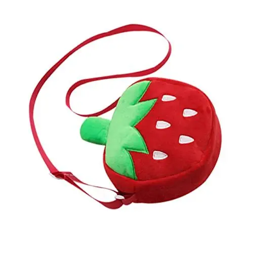 Produktbild: COLLBATH Erdbeere Junge Mädchen Umhängetasche Süße Cartoon Crossbody Tasche Für Mädchen Verstellbarer Schultergurt Münz Kleingeld-Portemonnaie Für Junge