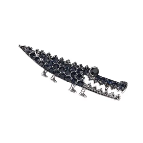 Produktbild: COLLBATH Krokodil Brosche Männerbrosche Frauenbrosche Tier Brosche Modebrosche Halloween-Brosche Kristallbrosche Mantelnadel Tierstift aus Legierung Brosche aus Legierung Diamant Zubehör