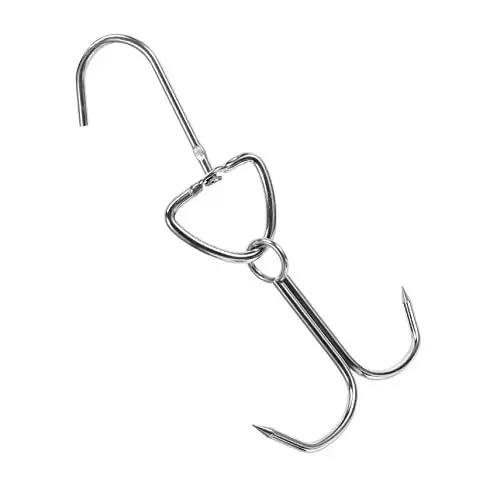 Produktbild: COLLBATH Küchenhaken Kochhaken für Schinken Grillhaken Küchenhelfer edelstahlhaken aufhängehaken kranhaken Fleischhaken für Raucher Fleischaufhänger für den Haushalt Rostfreier Stahl Silver