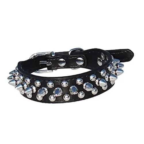 Produktbild: COLLBATH Hundehalsband Für Husky Schwarzes Pu-haustierhalsband Verstellbar Größe S D Schnalle Für Haustiere Und Welpen