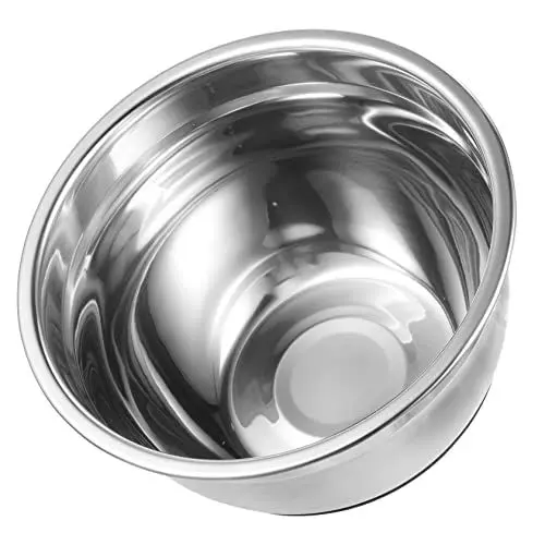 Produktbild: COLLBATH Teigschüssel Rührschüssel Aus Metall Große Schüssel Aus Edelstahl – Salatschüssel Mit Silikonboden Küchenrührschüssel 18 Cm Schwarz