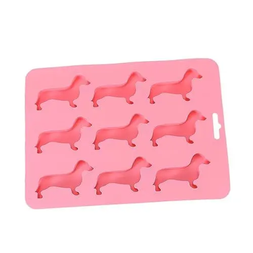 Produktbild: COLLBATH Kreative Silikon-eiswürfelform Hundedesign Diy Eiswürfel Kekse Und Lebensmittelechtes Silikon Wiederverwendbar Für Partys Hochzeiten Und Bastelprojekte Rosa