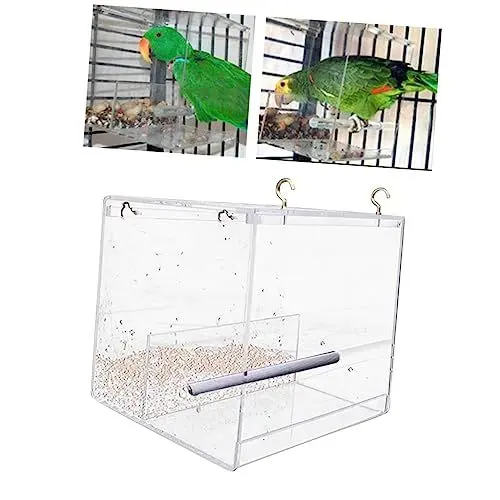 Produktbild: COLLBATH Vogelhäuschen Fenster Behälter Für Vogelfutter Vogelhäuschen Im Käfig Automatischer Futterautomat Vogelhäuschen Für Draussen Saugvogelfutterhaus Vogelhäuser Vögel Kleiner Papagei