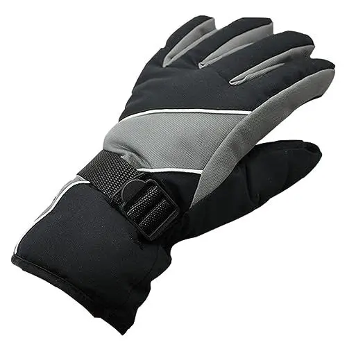 Produktbild: COLLBATH Verstellbare Handgelenkriemen mit Schnallen Herren-Skihandschuhe Stilvolles Kontrastdesign Warme wasserdichte Winterhandschuhe für Outdoor-Sport
