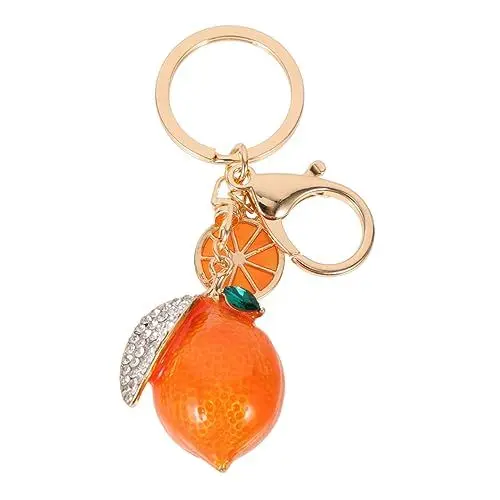 Produktbild: COLLBATH Modischer Schlüsselanhänger mit Obst- zitronenförmiger Hängeschmuck Schlüsselanhänger für Damen Tasche Dekoration Schlüsselanhänger zum Aufhängen