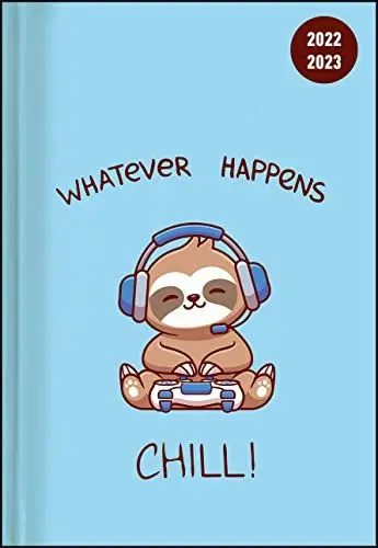 Produktbild: Collegetimer Chill! 2022/2023 - Schüler-Kalender A5 (15x21 cm) - Faultier - Day By Day - 352 Seiten - Terminplaner - Notizbuch - Alpha Edition (Collegetimer A5 Daily)