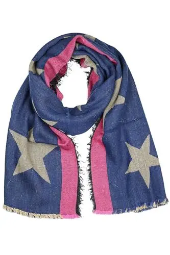 Produktbild: collezione alessandro Winterschal Sternen Wollschal, Made in Italy 180cm x 70cm
