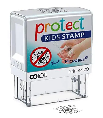 Produktbild: COLOP 155258 Protect Kids Stamp - Ein Stempel als Motivation für Kinder zum Händewaschen. Französische Version.