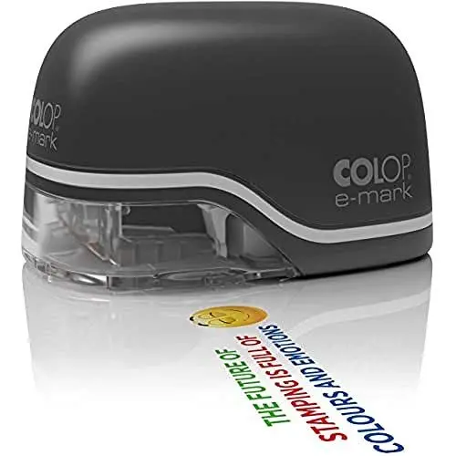 Produktbild: COLOP - COLOP e-mark 600 dpi Schwarz tragbar Handy, Mobiltelefon Hand Drucker (600 mAh Li-Ion Battery, USB/Wi-Fi) für Mehrfarben Drucken - 1 Stück