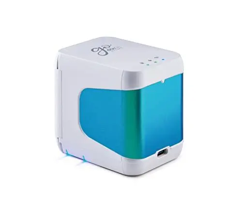 Produktbild: Colop e-Mark go, kompakter tragbarer Drucker, mobiles Beschriftungsgerät, vollfarbige Abdrucke auf saugenden Oberflächen, kostenlose App, weiß, 73,5 x 54,5 x 63,5 mm