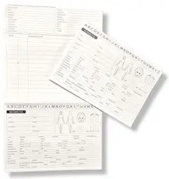 Produktbild: Kosmetik Karteikarten/DIN A5 Analysekarten zum aufklappen, Doppelseitig (50)