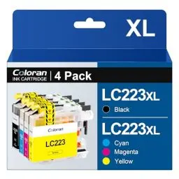 Produktbild: Coloran LC223 Druckerpatronen Ersatz für Brother LC223 Patronen, Kompatibel mit Brother DCP-J4120DW MFC-J5320DW J4420DW J480DW J880DW J4620DW J680DW J4625DW J5625DW (4er-Pack)