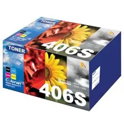 Produktbild: Coloran P406C CLT-P406C 406S Toner Kompatibel für Samsung CLT-K406S CLT-P406C C406S M406S Y406S für Samsung CLX 3305 Toner CLP-365 C460W C410W C460FW CLX-3300 (4er-Pack Schwarz Cyan Gelb Magenta)