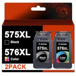 Produktbild: Coloran PG-575XL CL-576XL Druckerpatronen Multipack, Wiederaufbereitet für Canon 575 XL 576 XL Tintenpatronen Multipack für Canon PIXMA TS3550i TS3551i TR4750i TR4751i Drucker (1Schwarz,1 Farbe)