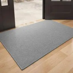 Produktbild: COLOR&GEOMETRY Fussmatte Innen, 81 x 122 cm, Schmutzfangmatte Innen, Teppiche für den Eingangsbereich, Fußmatte Innen, rutschfest, waschbar, Keine Faltspuren Fußmatte Haustür, Eingangsmatte, Hellgrau