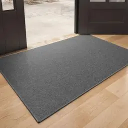 Produktbild: COLOR&GEOMETRY Fussmatte Innen, 81 x 122 cm, Schmutzfangmatte Innen, Teppiche für den Eingangsbereich, Fußmatte Innen, rutschfest, waschbar, Keine Faltspuren Fußmatte Haustür, Eingangsmatte, Grau