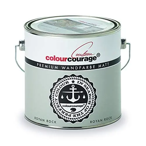 Produktbild: Premium Wandfarbe colourcourage matt Royan Rock 2,5L - weitere einzigartige Farbtöne erhältlich