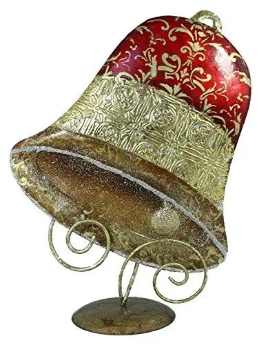 Produktbild: colourliving Dekofigur Weihnachtsglocke Weihnachtsdeko handbemalt 34 cm Hoch Metallfigur