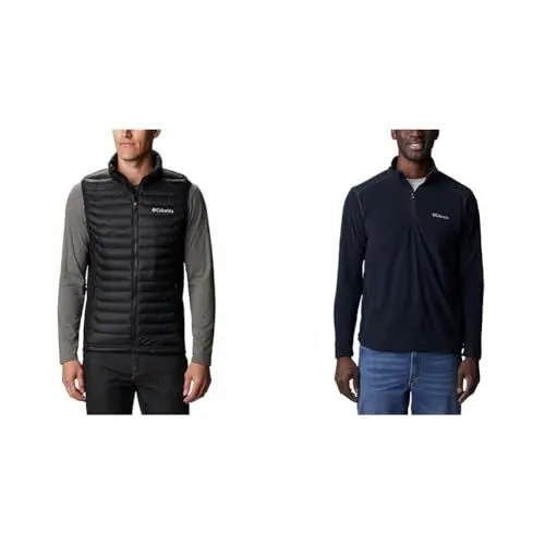 Produktbild: Columbia Herren Weste, Powder Pass & 1352472 Fleece Pullover, Schwarz, L
