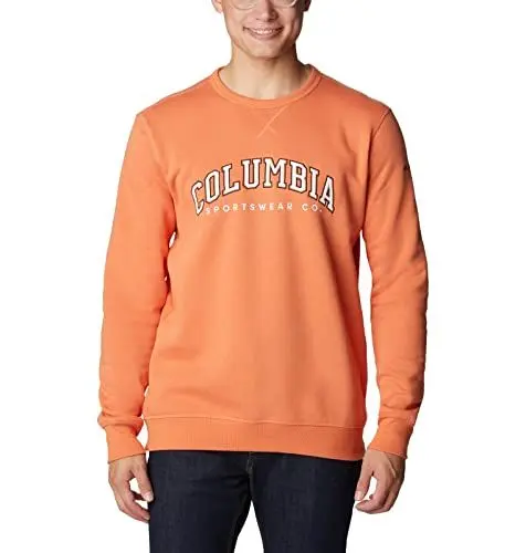 Produktbild: Columbia Herren Logo Fleece Crew Pullover, Varsity Arch 2, Desert Orange/CSC, Large