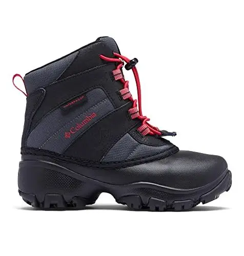 Produktbild: Columbia Rope Tow 3 Waterproof wasserdichte Winterstiefel für Kinder, Grau (Dark Grey x Mountain Red), 31 EU