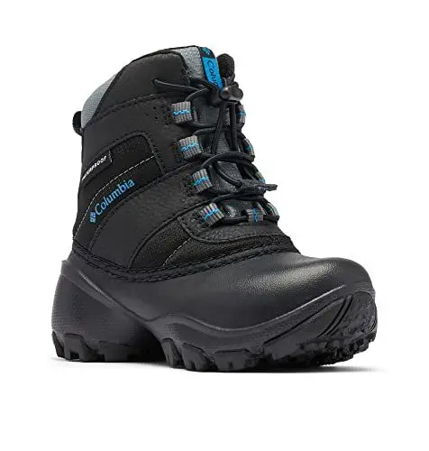 Produktbild: Columbia Rope Tow 3 Waterproof wasserdichte Winterstiefel für Kinder, Schwarz (Black x Dark Compass), 35 EU