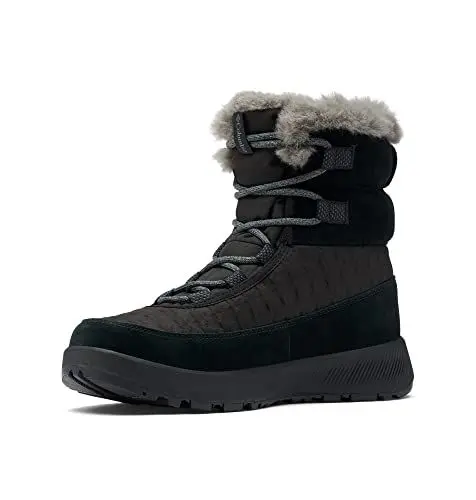 Produktbild: Columbia Slopeside Peak Luxe wasserdichte Schneestiefel für Damen, Schwarz (Black x Graphite), 39 EU