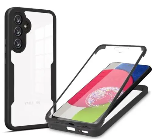 Produktbild: COMAKU Schutzhülle für Samsung Galaxy A24 4G / Galaxy A25 5G, Ganzkörper-Schutzhülle mit integriertem Displayschutz, strapazierfähig, stoßfest, schlanke Passform, Schwarz