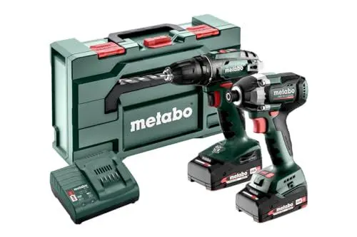 Produktbild: metabo BS+SSD200LTBL 685193000 Akku-Bohrschrauber, Akku-Schlagschrauber 18 V 2 Ah Li-Ion inkl. Akku, inkl. Ladegerät