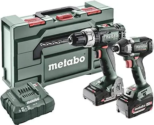 Produktbild: Metabo Combo Set 2.8.2 18V Akku-Maschinen im Set 18V (Maschinenset in metaBOX: Schlagschrauber, Bohrschrauber, 2 Akku, Ladegerät) # 685194000