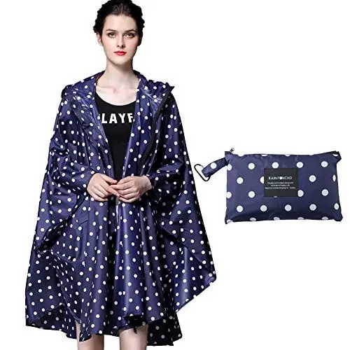 Produktbild: Comcrib Fahrrad Regenponcho mit Verstellbarer Kapuze Wasserdichtes Regenmantel Regencape Regen Poncho für Damen Herren