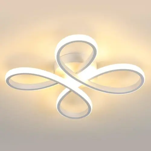 Produktbild: Comely Deckenlampe LED, 30W 3500LM Deckenleuchten LED, Weiße Deckenbeleuchtung LED aus Acryl für Schlafzimmer Wohnzimmer Esszimmer Flur, Warmweißes Licht 3000K