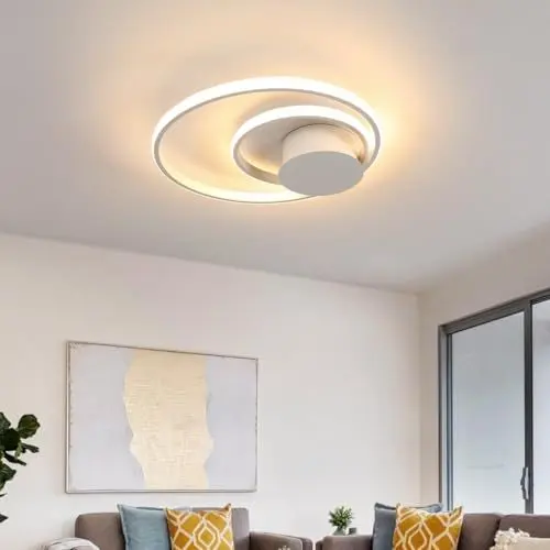 Produktbild: Comely LED Deckenleuchte Dimmbar, 30W Modern Deckenlampe Weiß mit Fernbedienung, 3000K-6500K, Rund Design Deckenbeleuchtung für Schlafzimmer, Wohnzimmer, Küche, Flur, Kinderzimmer