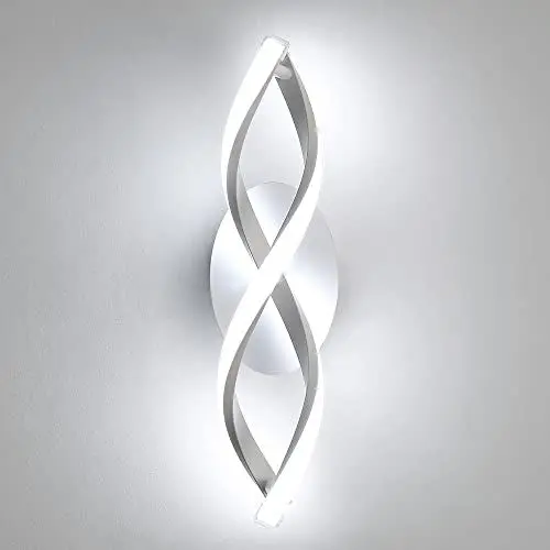 Produktbild: Comely LED Wandlampe, LED Wandleuchten Innen 16W 1800LM, Moderne Kurvendesign Dekorativ Wandleuchte für Schlafzimmer Wohnzimmer Korridor, Kühles Weiß 6500K