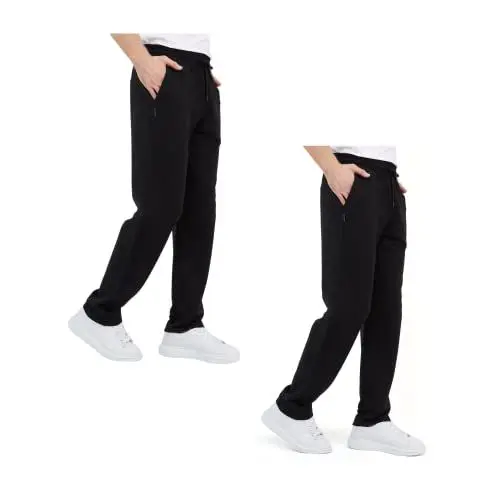 Produktbild: Comeor Jogginghose Herren Baumwolle Sweathose - Lange Sport Hose Herren - Jogger Trainingshose Herren, Relaxing Hose, 6XL, 2 Pack Schwarz