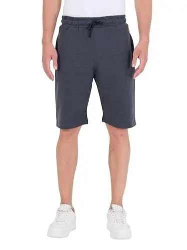 Produktbild: COMEOR Shorts Herren mit Reißverschluss - Baumwolle Kurze Hosen, Sporthose Kurz Männer Bermuda Jogginghose, Laufshorts Sommer Trainingshose (Dunkelgrau, L)