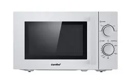 Produktbild: Comfee CMSN 20 si Mikrowelle / Solo-Mikrowelle mit 5 Leistungsstufen/ Innenbeleuchtung/ easy Defrost/360°Drehteller / Zwei Drehregler/20L/700W/ Silber
