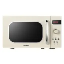 Produktbild: Comfee CMSRO 20 di cr Mikrowelle im Retro-Stil / Retro-Mikrowellenherd mit 8 Auto-Menüs, 5 Kochleistungsstufen, Express-Kochtaste,Express-Kochtaste, 20L, 800W, Apricot Cream