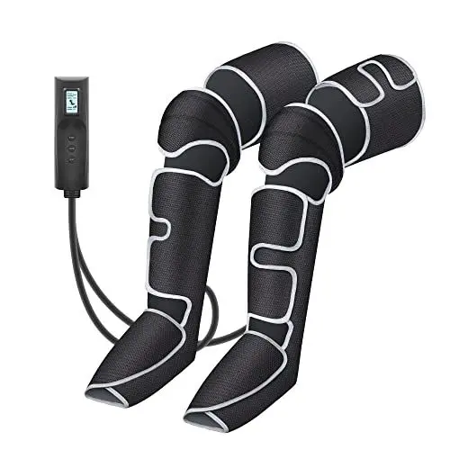 Produktbild: COMFIER Beinmassagegerät mit Wärme und Kompression, Beinmassagegerät für Blutzirkulation und Lymphdrainage, 3 Wärmeeinstellungen und 3 Intensitäten, Geschenk für Männer und Frauen