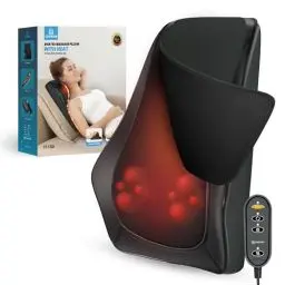 Produktbild: COMFIER Massagegerät, Nackenmassagegerät mit Wärme, Shiatsu Rückenmassagegerät mit 4D Knetköpfen, Massagekissen für Schulter, Rücken, Beine, Geschenke für Männer Frauen