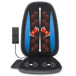 Produktbild: COMFIER Shiatsu Massagesitzauflage mit Wärme, Shiatsu-Massageauflage Rückenmassagegerät, Entspannung für den gesamten Rücken, eignet Sich fürs Büro, Zuhause und überall dort, Geschenke