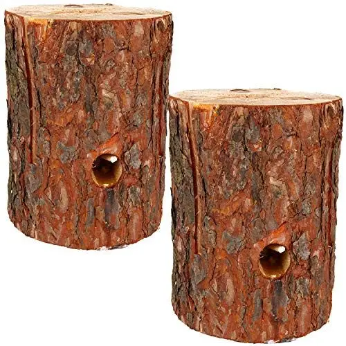 Produktbild: com-four® 2X Schwedenfeuer mit Anzünddocht, Finnenfackel für Lagerfeuerromantik und als Outdoor Kochstellen, Baumfackel, Gartenfackel