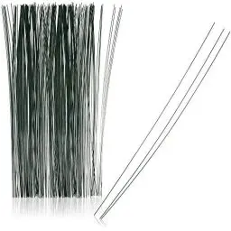 Produktbild: com-four® 250x Floristendraht - Drahtstäbe ummantelt für Pflanzen - Steckdraht grün - Basteldraht - Bindedraht zum Modellieren und Fixieren von Pflanzen - 300 x 0,8 mm (250 Stück - 300 x 0.8 mm)