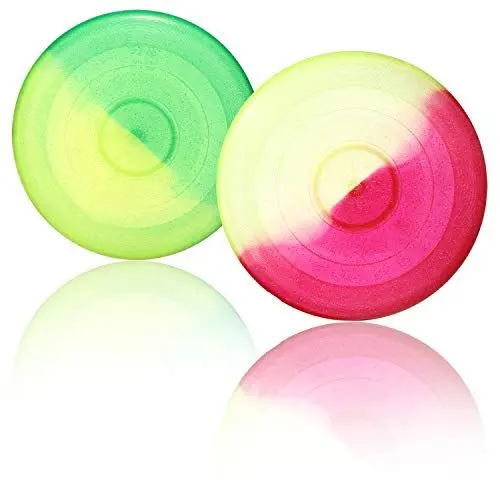 Produktbild: com-four® 2X Frisbee für Kinder und Erwachsene - Wurfscheibe für Hunde - Frisbeescheibe 27 cm - Flugscheibe in bunten Farben (Auswahl variiert) (2 Stück - Wurfscheibe)