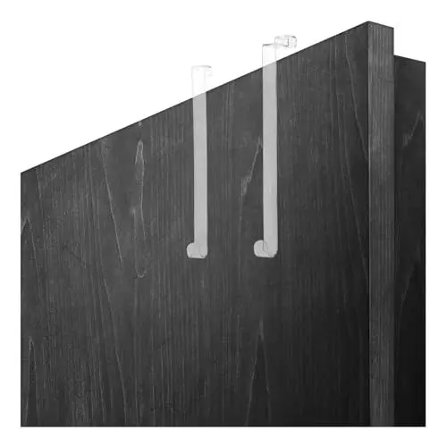 Produktbild: com-four® 2X Türhaken aus stabilem Kunststoff - 26,5 cm und 28 cm Haken für Türkränze und Dekoration - Aufhänger für Wohnungstüren innen und außen - Kleiderhaken zum Einhängen