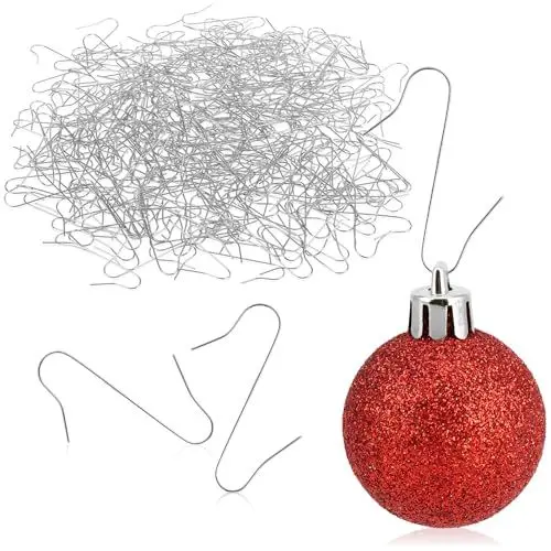 Produktbild: com-four® 300x Haken für Weihnachtsbaumschmuck - Schnellaufhänger Doppelhaken für Weihnachtsbaum-Deko - Christbaumkugel-Aufhänger, Baumhaken als Deko-Anhänger