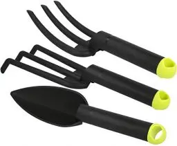 Produktbild: com-four® 3-teiliges Premium Garten-Werkzeug Set - Klein-Grubber, Blumen-Kelle und Blumen-Gabel - für Garten und Balkon (03-teilig - Set 1)