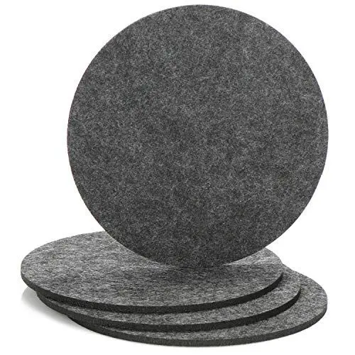 Produktbild: com-four® 4X Filzuntersetzer - Tischschoner aus robustem Filz - Unterlage für Töpfe, Gläser, Schüsseln und Vasen - runde Schutzmatte für Tisch und Möbel Ø 20 cm