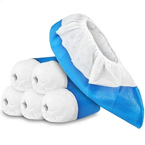 Produktbild: com-four® 50x Premium Mehrweg Überziehschuhe 11,9g je Überzieher - Plastik Schuhüberzieher mit Antirutsch-Sohle - Mehrweg-Schuh extra stark und wasserdicht - Überschuhe in Einheitsgröße