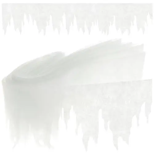 Produktbild: com-four® 5 Meter Eiszapfen Girlande als Weihnachtsdeko - Fensterbilder Weihnachten - Eiszapfen Winterdeko für Fenster und Türen (Eiszapfen-Girlande 500x10cm)